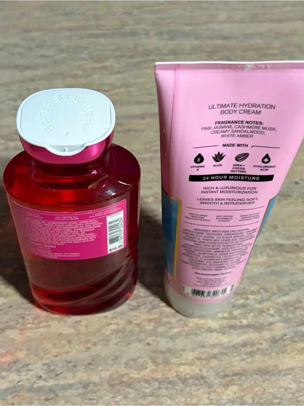 Bath & Body Works Perfect in Pink Shower Gel & Pink Cashmere Body Cream Duo